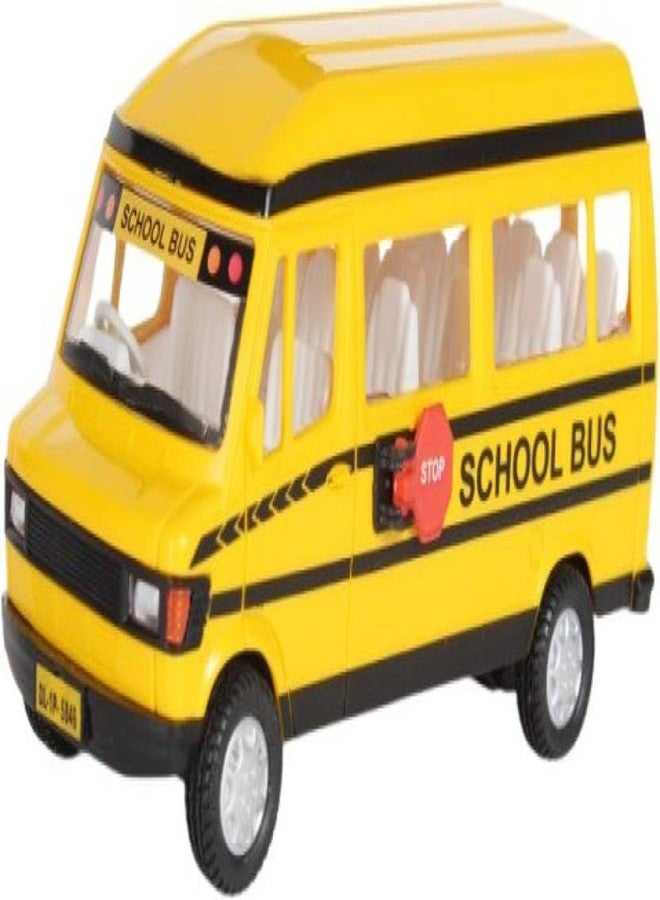 USCATALOG 21 School Bus Pull Back Friction Vehicle Toy for Kids (Pack of 1) (Yellow) - Image 1